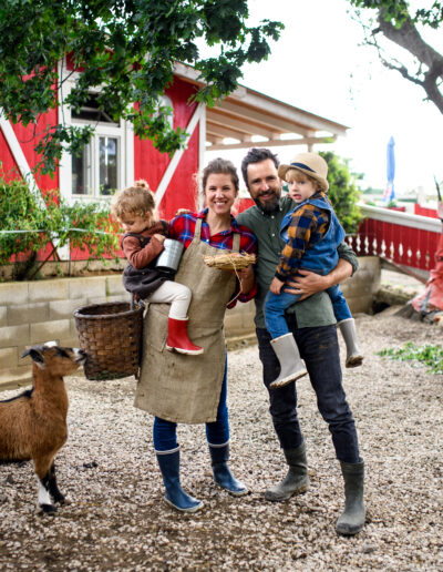 Visitors to the Farm